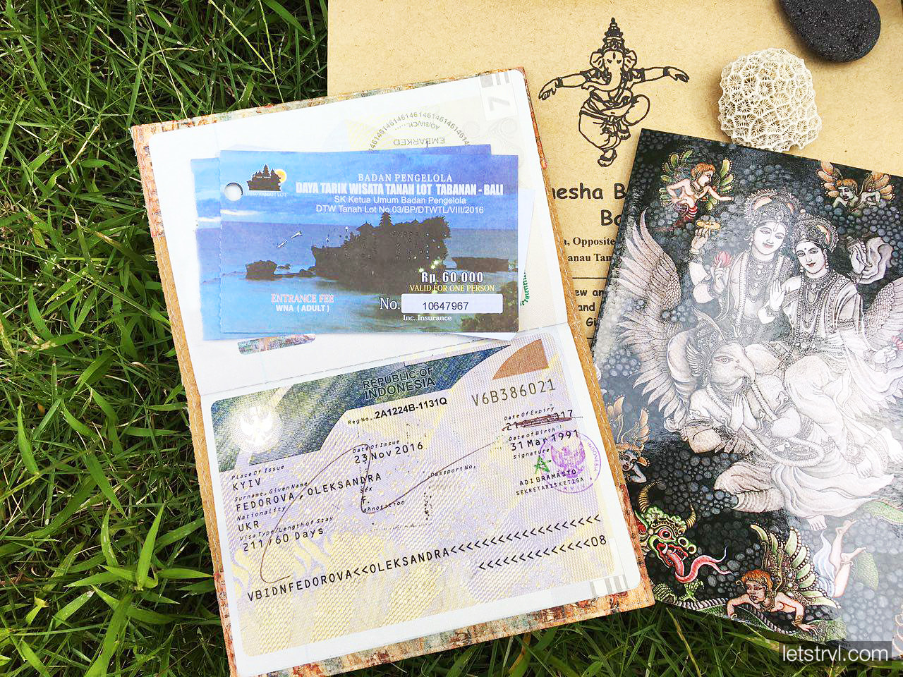 Виза Индонезии в паспорте
