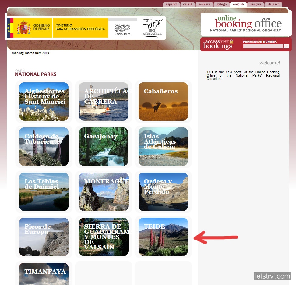 Оформление разрешения на пик Тейде