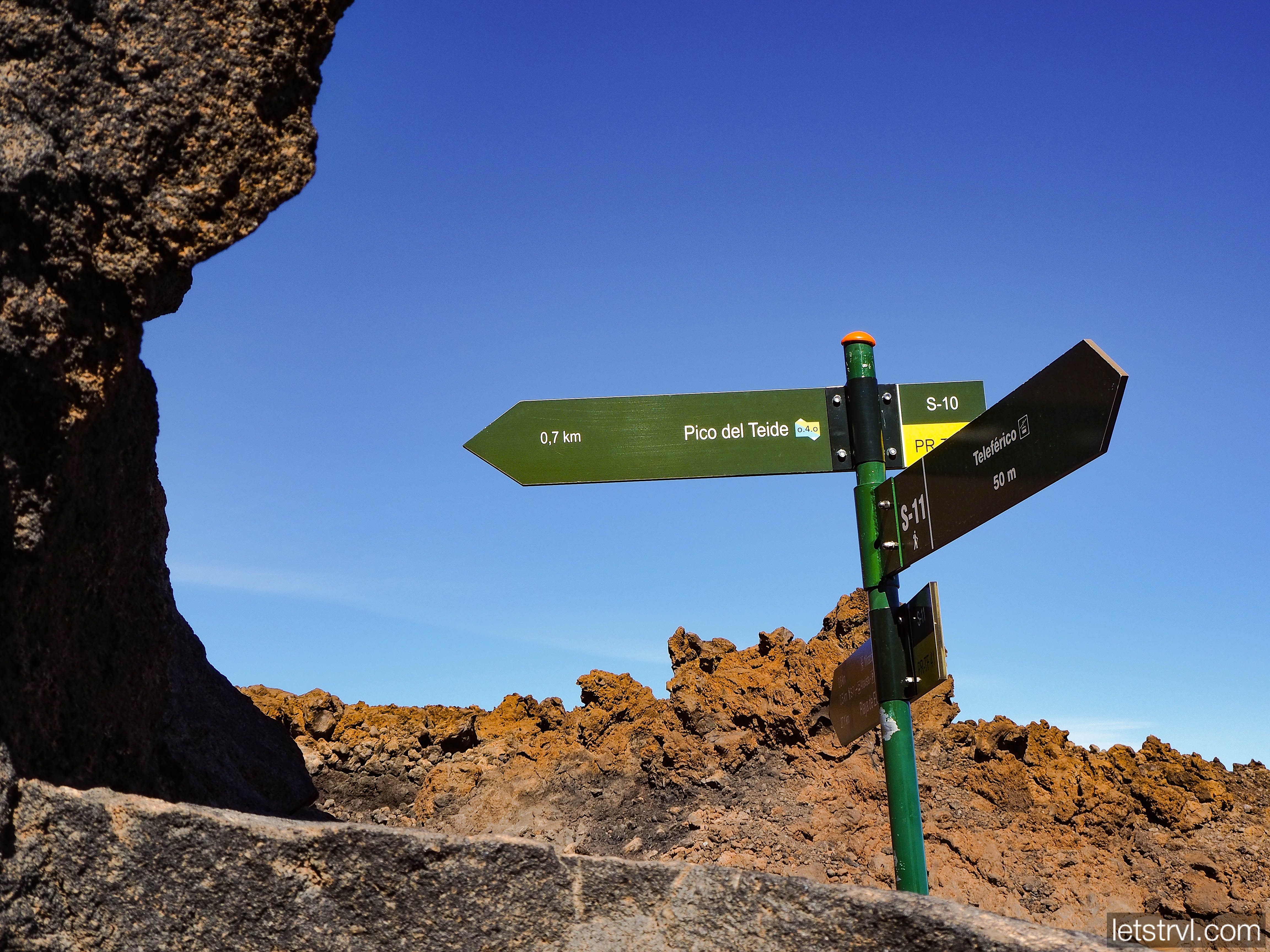 Указатель на подъем к пику Тейде